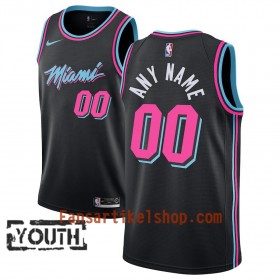 Miami Heat Trikot Benutzerdefinierte 2018-19 Nike City Edition Schwarz Swingman - Kinder